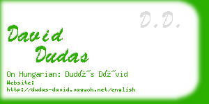 david dudas business card